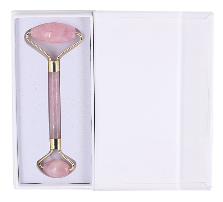 Loomi Facial-Axis™ Rose Quartz & Jade Facial Roller Set