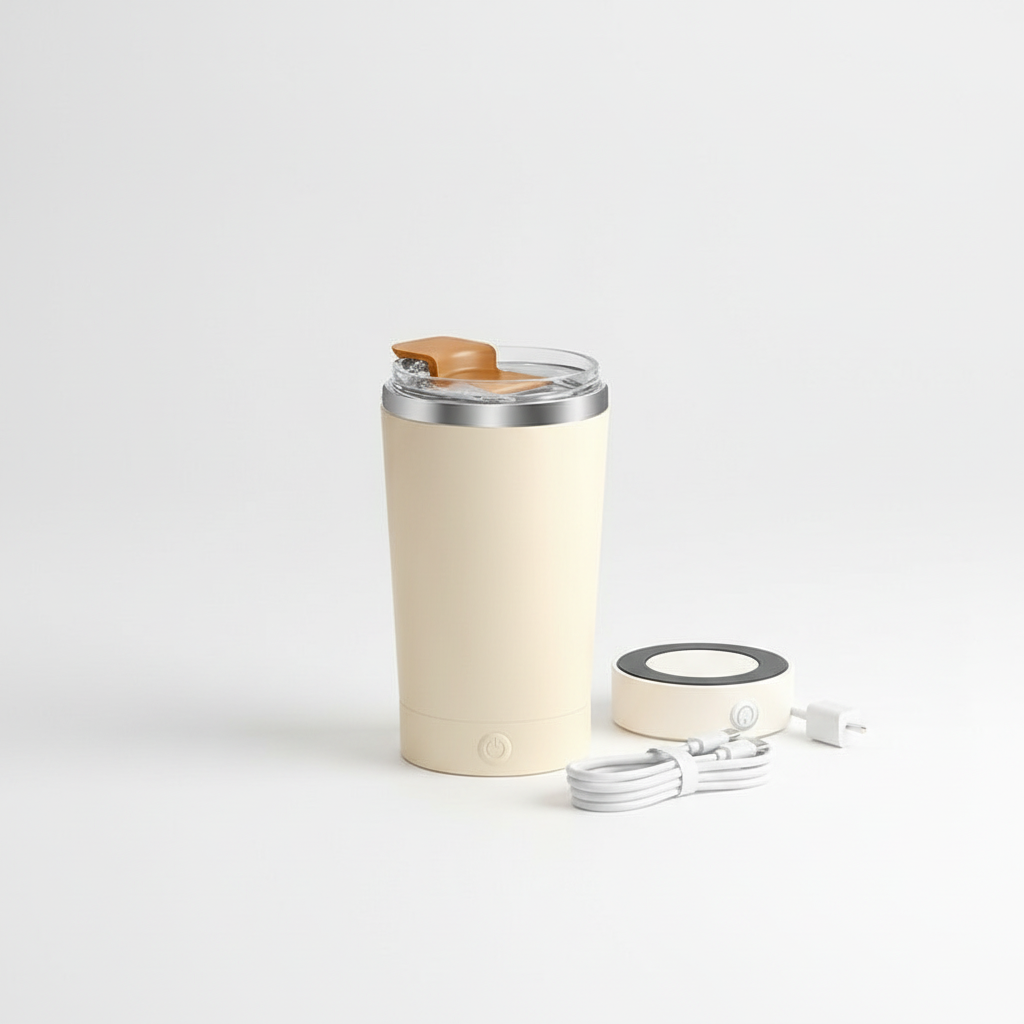 Loomi Vortex-Flow™ Magnetic Self-Stirring Mug