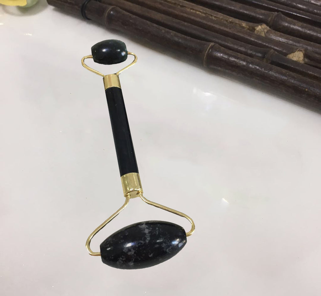 Loomi Facial-Axis™ Rose Quartz & Jade Facial Roller Set