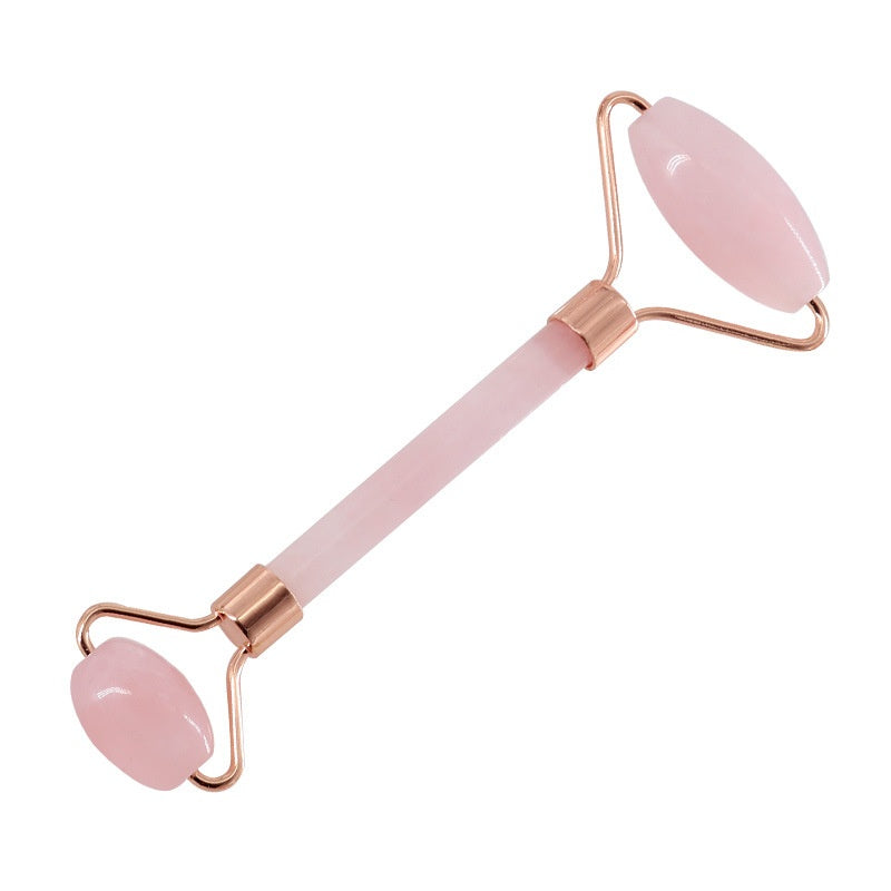 Loomi Facial-Axis™ Rose Quartz & Jade Facial Roller Set