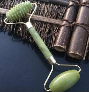 Loomi Facial-Axis™ Rose Quartz & Jade Facial Roller Set