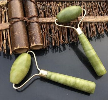 Loomi Facial-Axis™ Rose Quartz & Jade Facial Roller Set