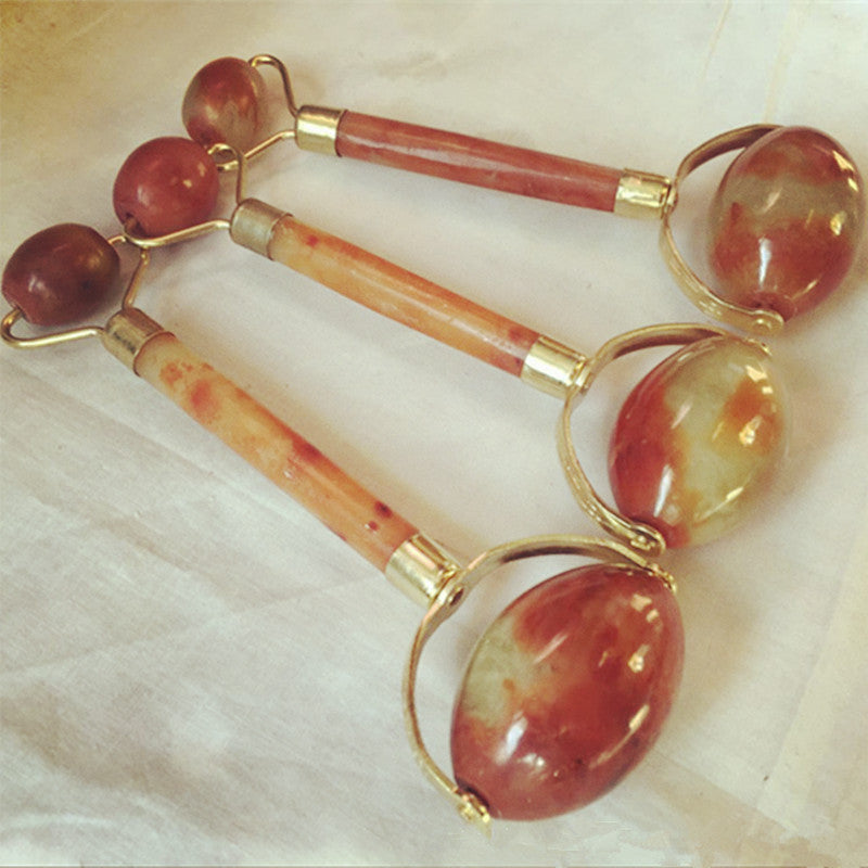 Loomi Facial-Axis™ Rose Quartz & Jade Facial Roller Set