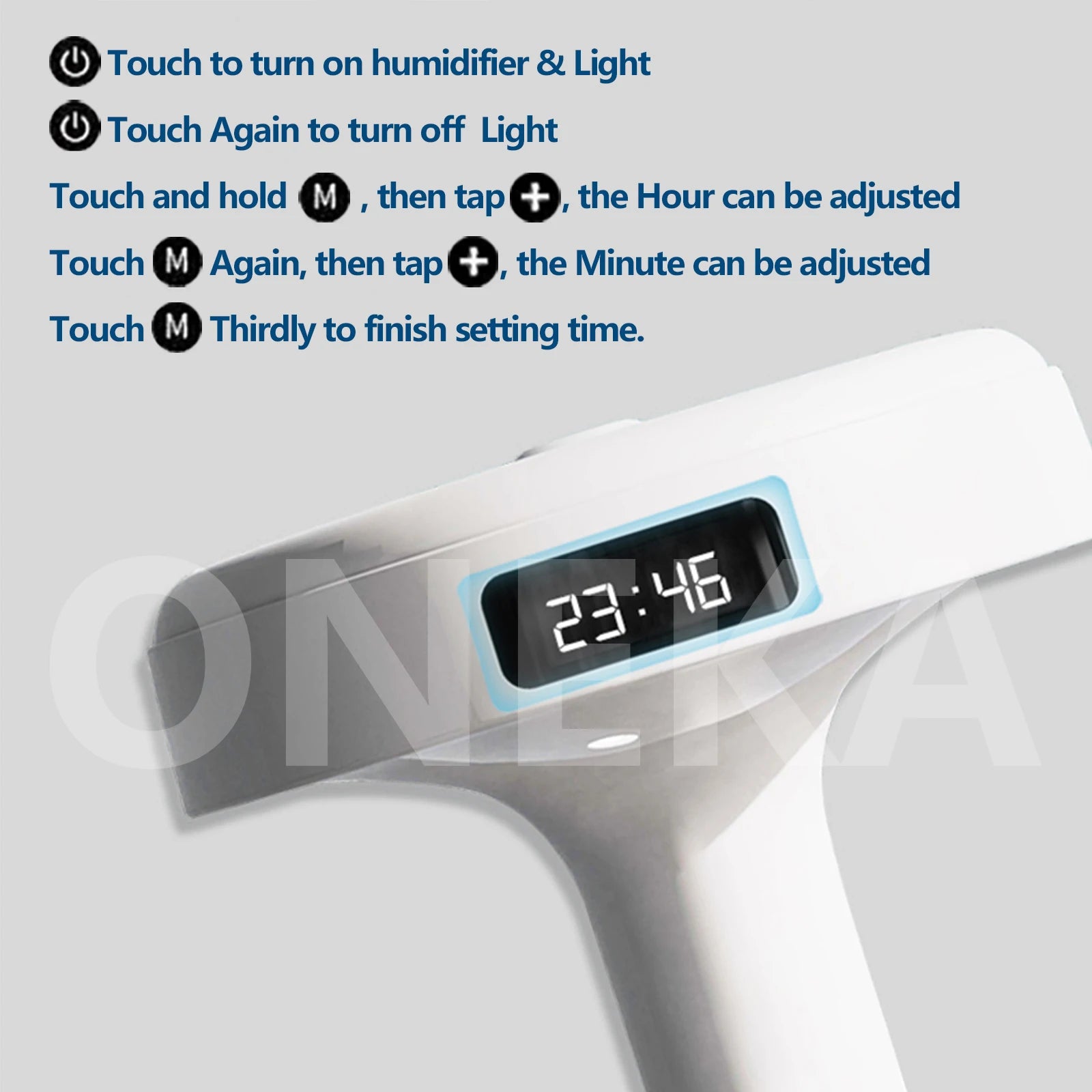 Loomi Oneka™ Anti-Gravity Humidifier with Digital Clock