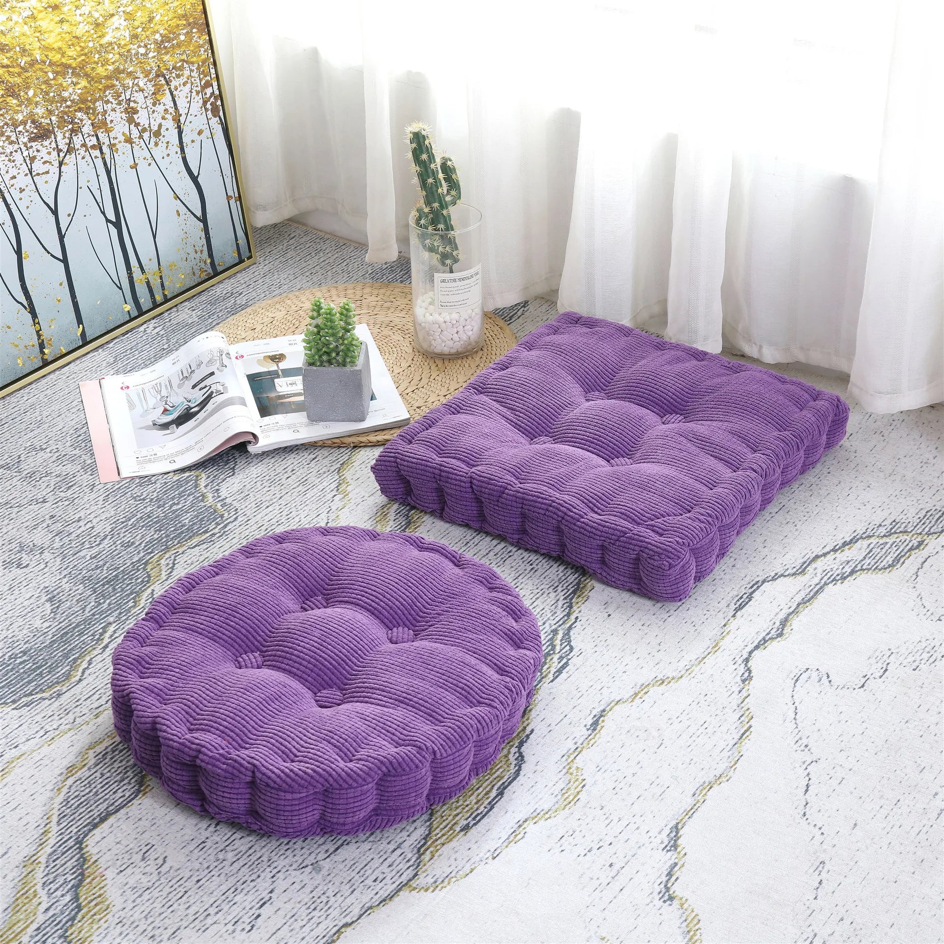 Loomi VelvetHearth™ Tatami Meditation & Yoga Cushion
