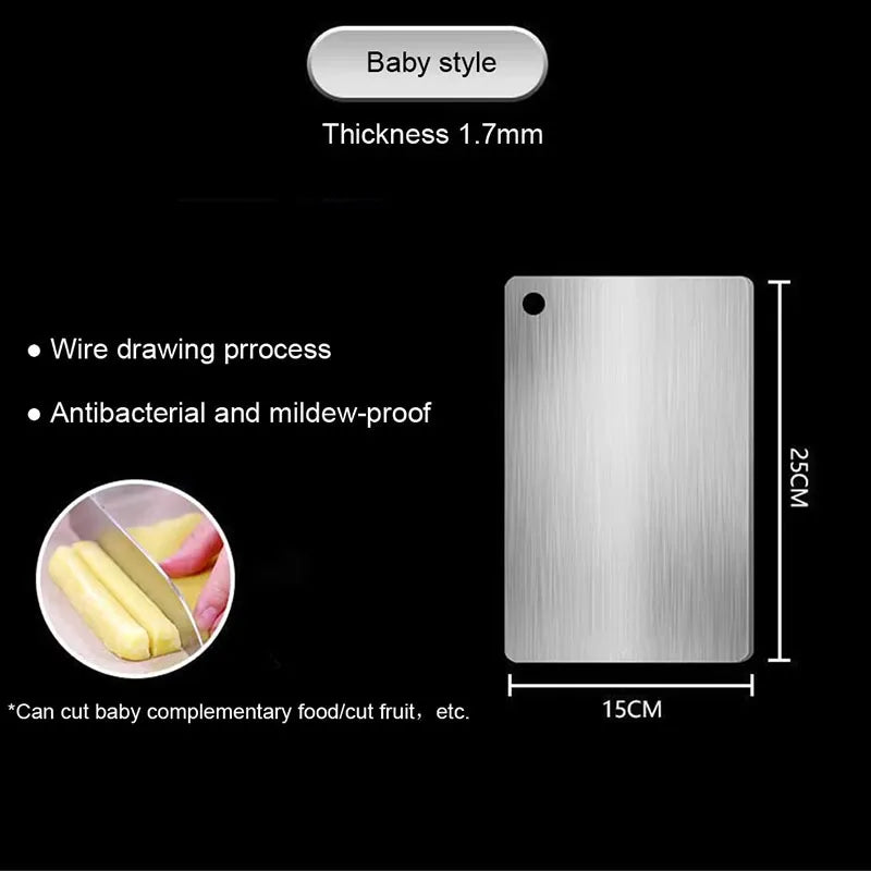 Loomi AuraPure™ Stainless Steel Antibacterial Cutting Board
