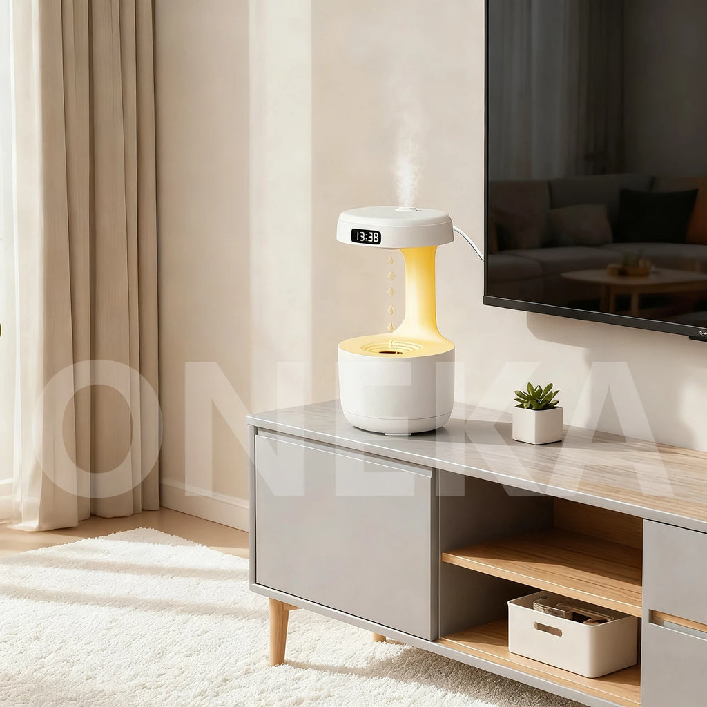 Loomi Oneka™ Anti-Gravity Humidifier with Digital Clock