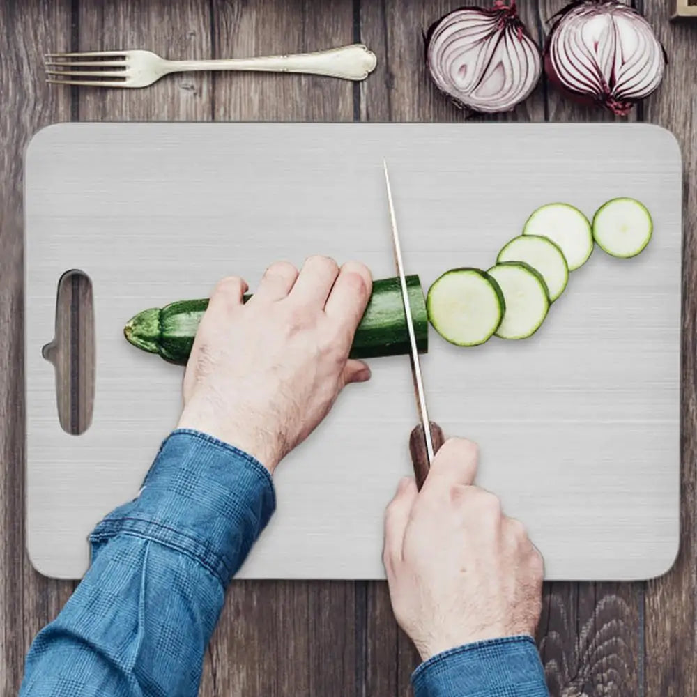 Loomi AuraPure™ Stainless Steel Antibacterial Cutting Board