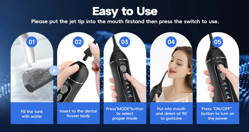 Loomi Oral-Axis™ Rechargeable Cordless Water Flosser