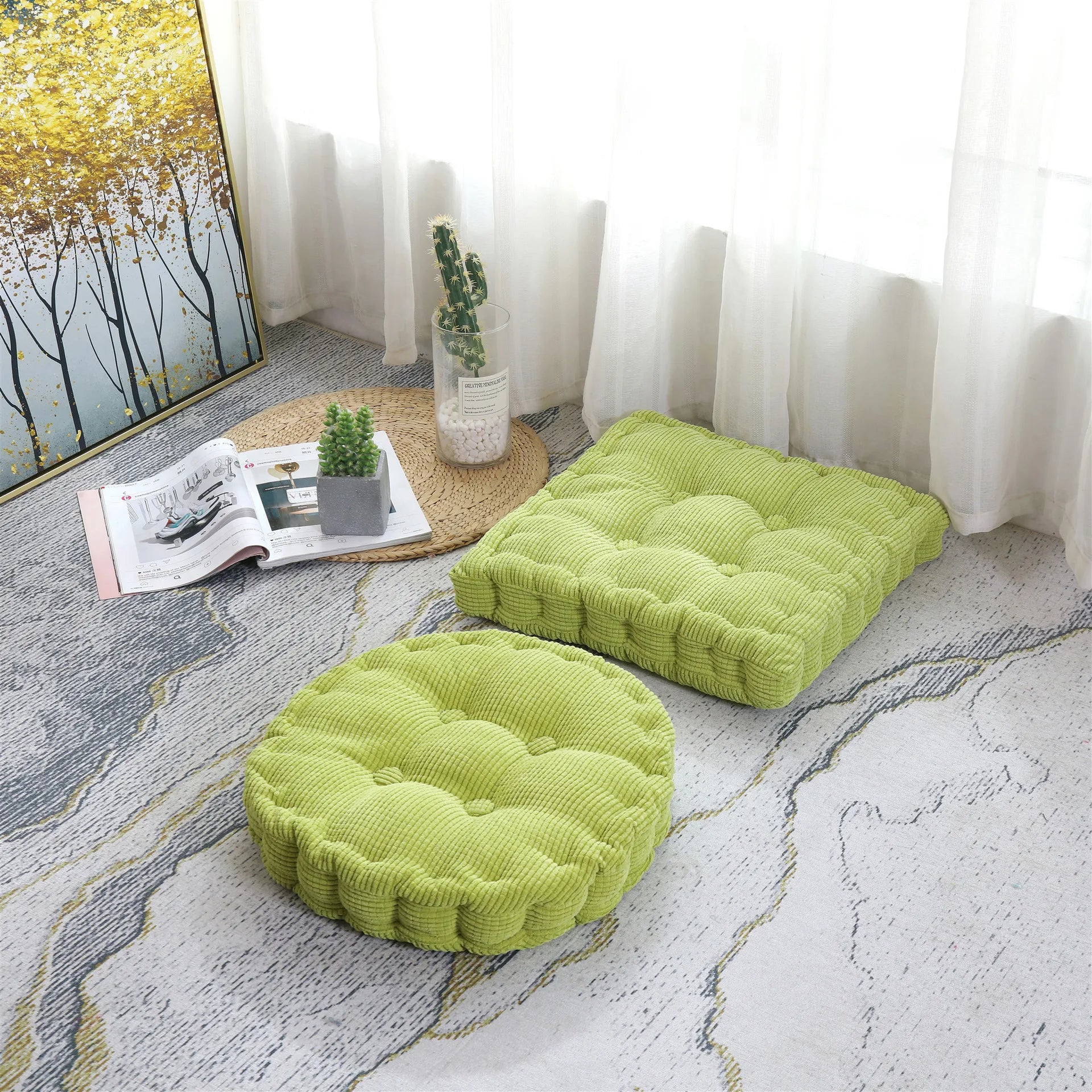 Loomi VelvetHearth™ Tatami Meditation & Yoga Cushion