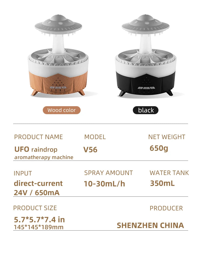 Loomi AuraRain™ Rain Cloud Aroma Diffuser & Humidifier