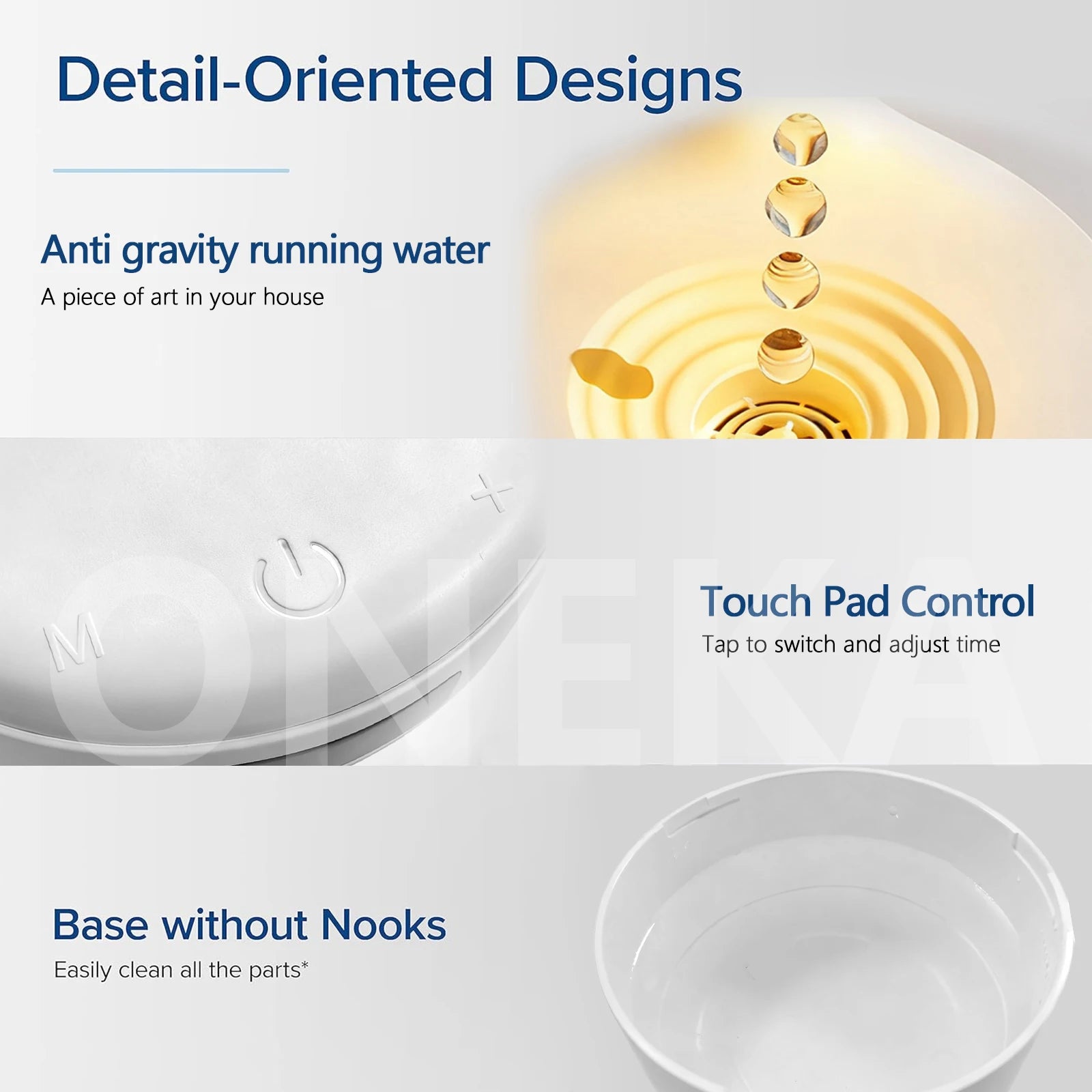 Loomi Oneka™ Anti-Gravity Humidifier with Digital Clock