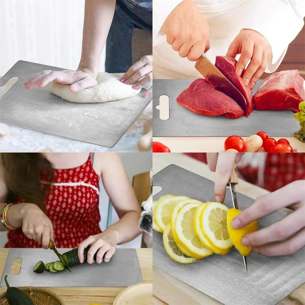 Loomi AuraPure™ Stainless Steel Antibacterial Cutting Board