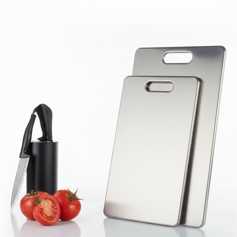 Loomi AuraPure™ Stainless Steel Antibacterial Cutting Board