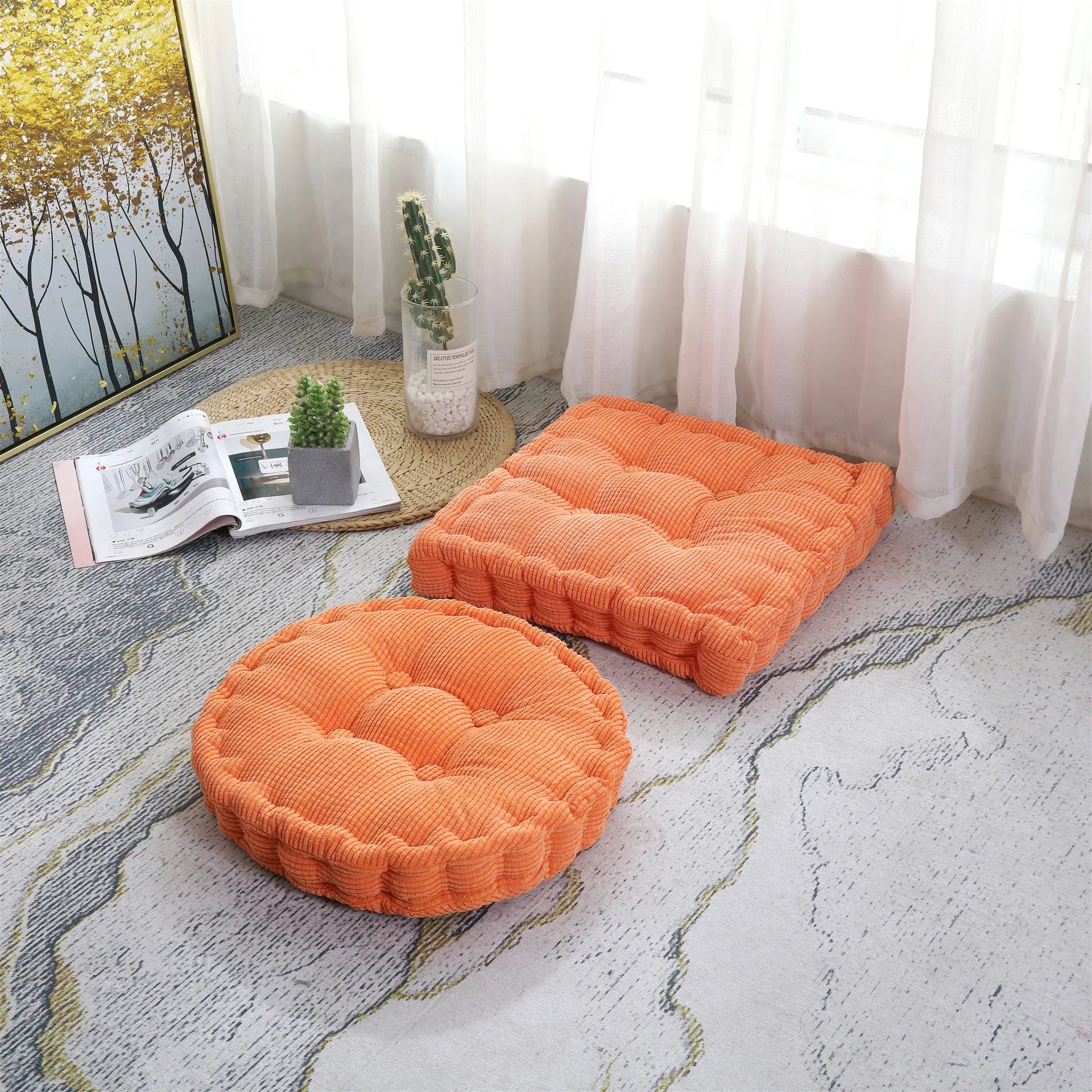 Loomi VelvetHearth™ Tatami Meditation & Yoga Cushion