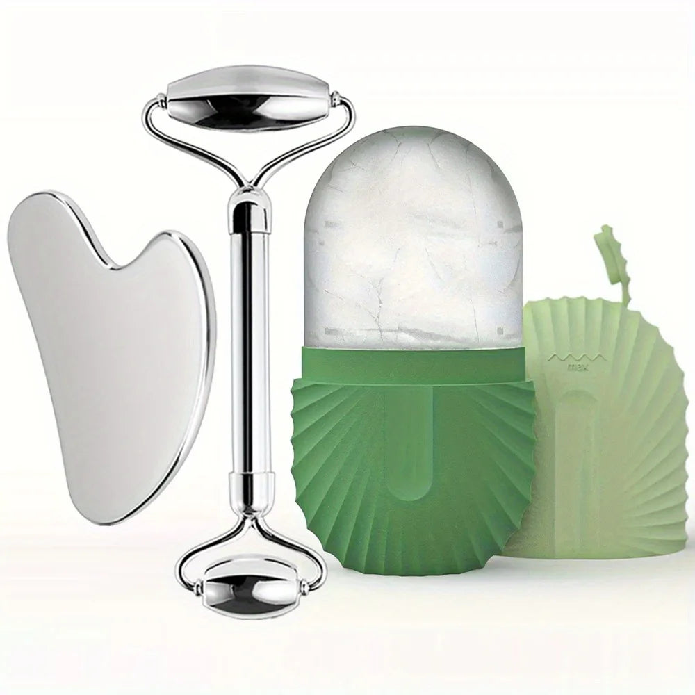 Loomi CryoSculpt™ Ice Roller & Gua Sha Facial Set