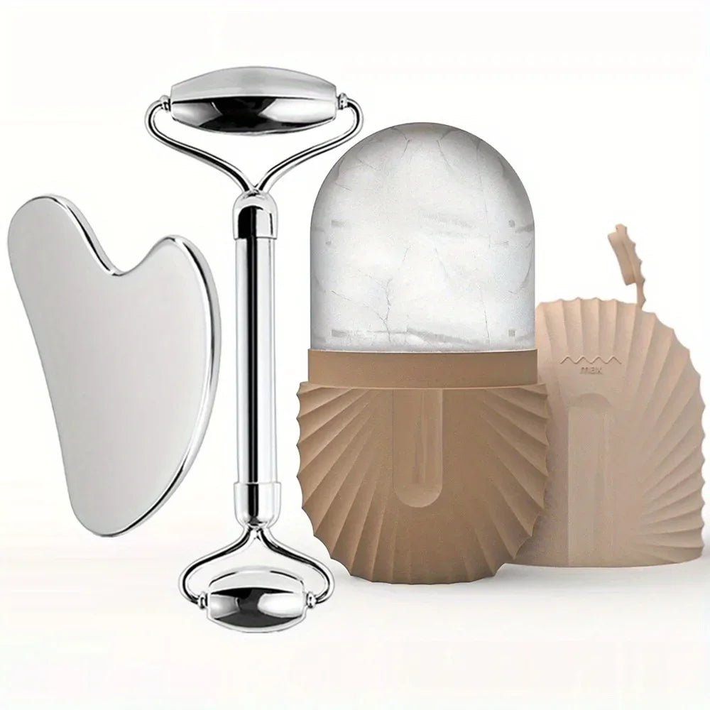 Loomi CryoSculpt™ Ice Roller & Gua Sha Facial Set