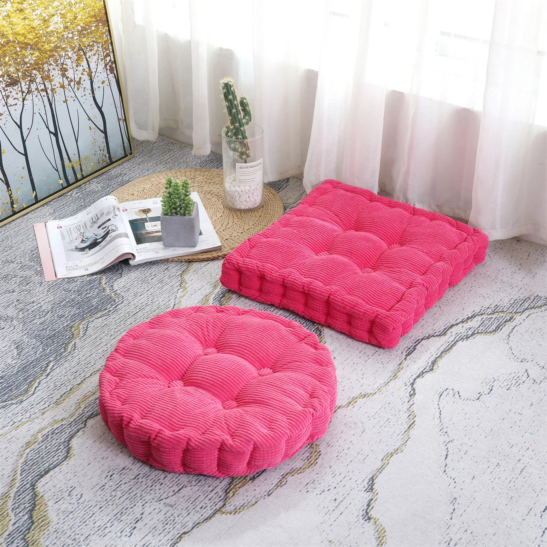 Loomi VelvetHearth™ Tatami Meditation & Yoga Cushion