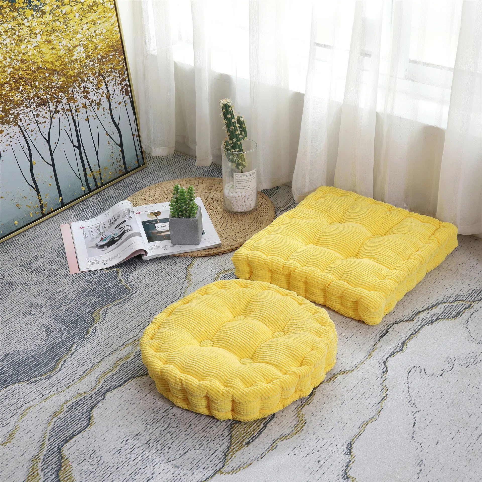 Loomi VelvetHearth™ Tatami Meditation & Yoga Cushion