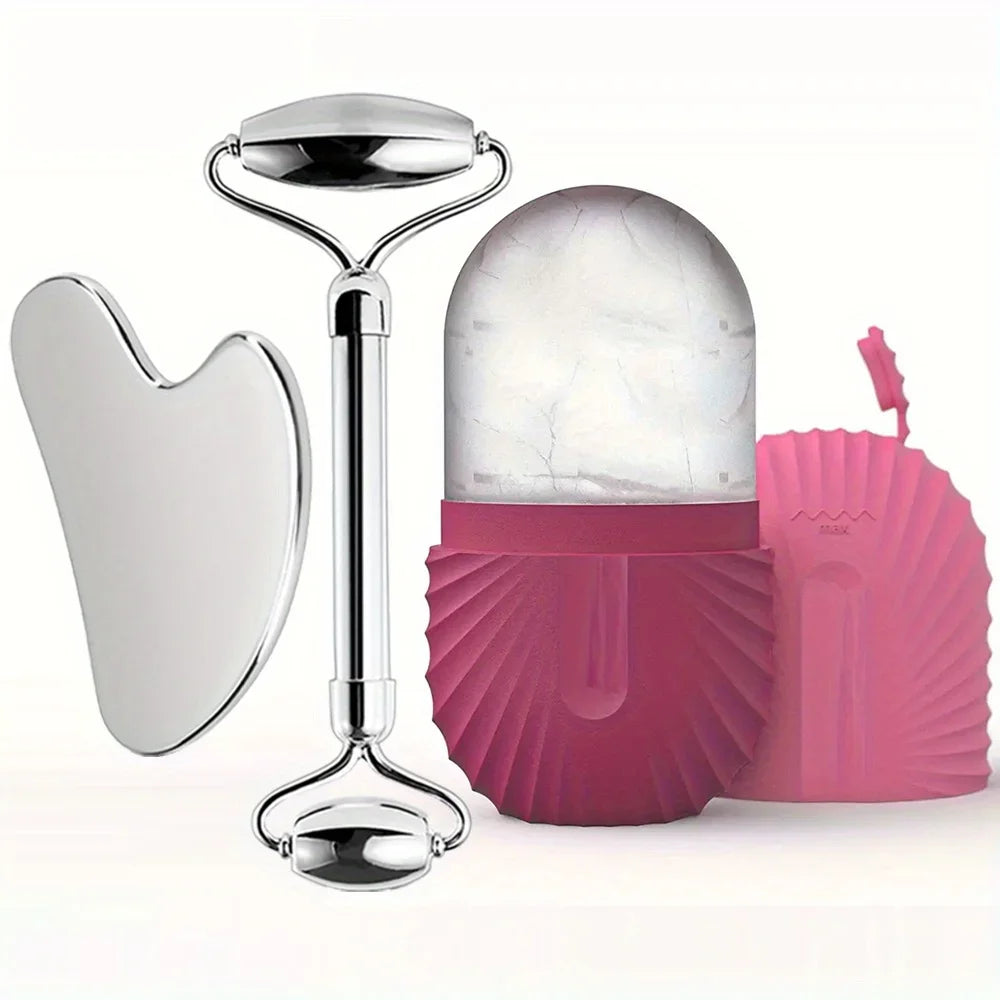 Loomi CryoSculpt™ Ice Roller & Gua Sha Facial Set