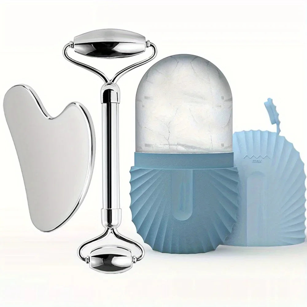 Loomi CryoSculpt™ Ice Roller & Gua Sha Facial Set