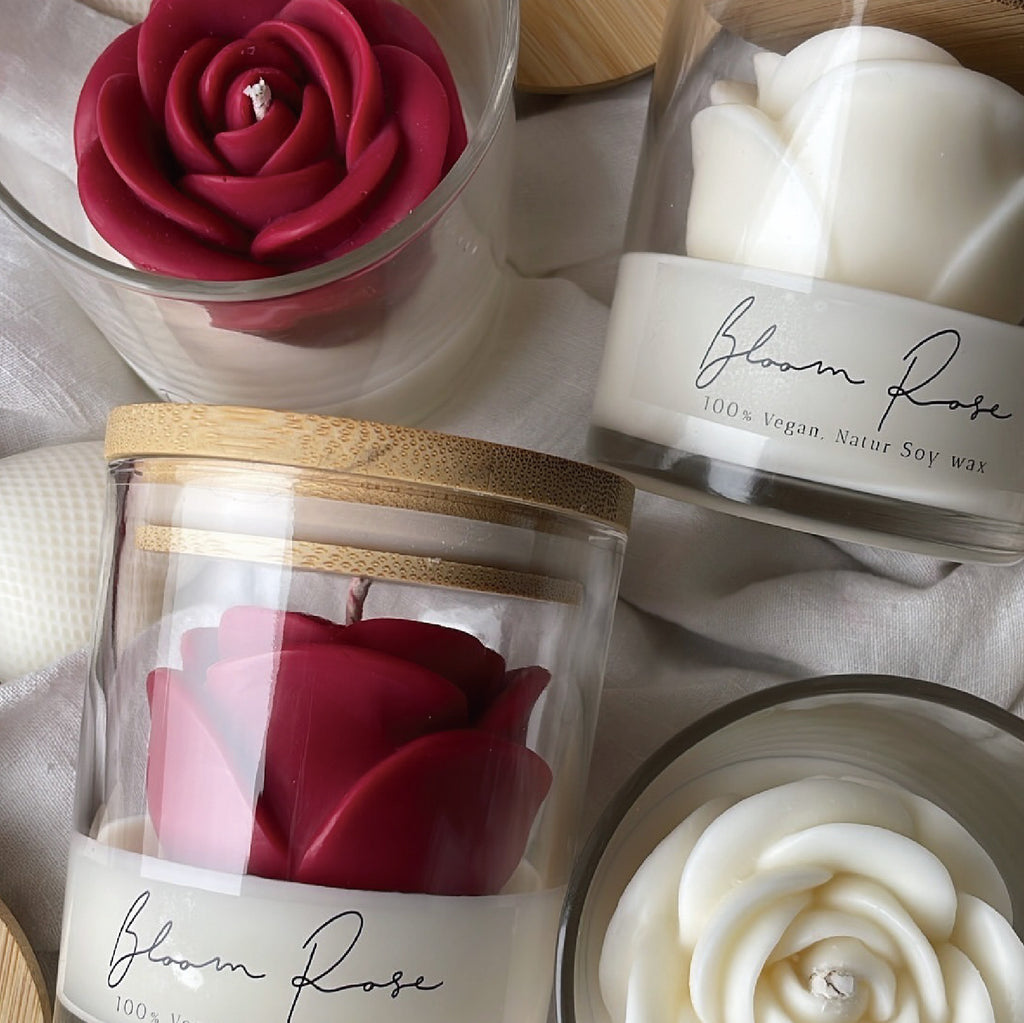 Loomi Aura-Flame™ Rose Scented Candle